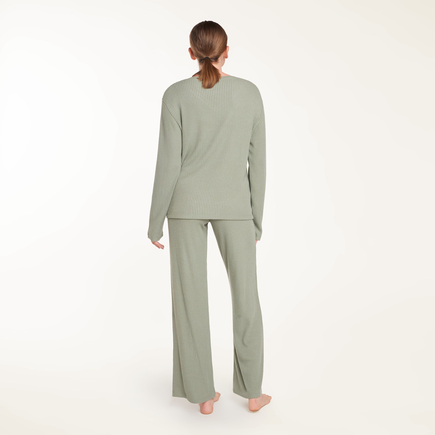 Materniteit geribbelde pyjama set 
