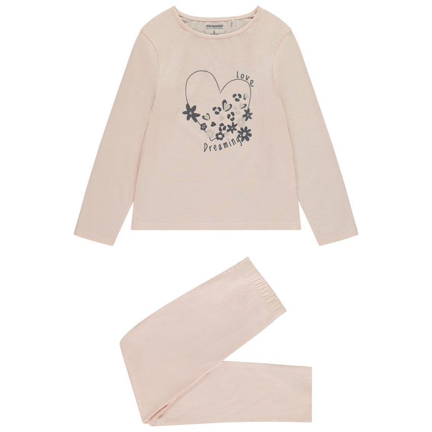 Set van 2-delige pyjama met lange mouwen en fantasie voor meisjes 
