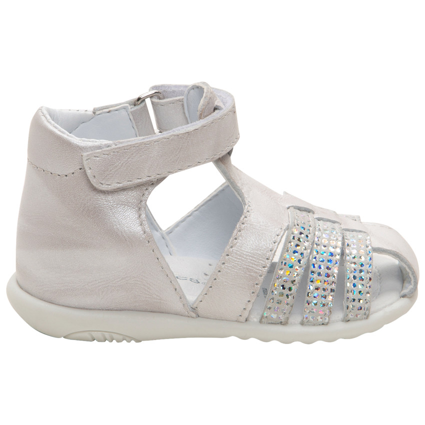 Sandales cuir bébé blanc - Chaussures bébé