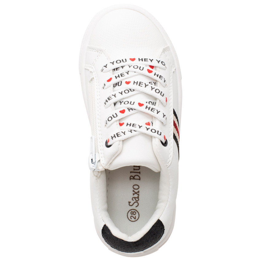 Lage sneakers met veters en patroon 