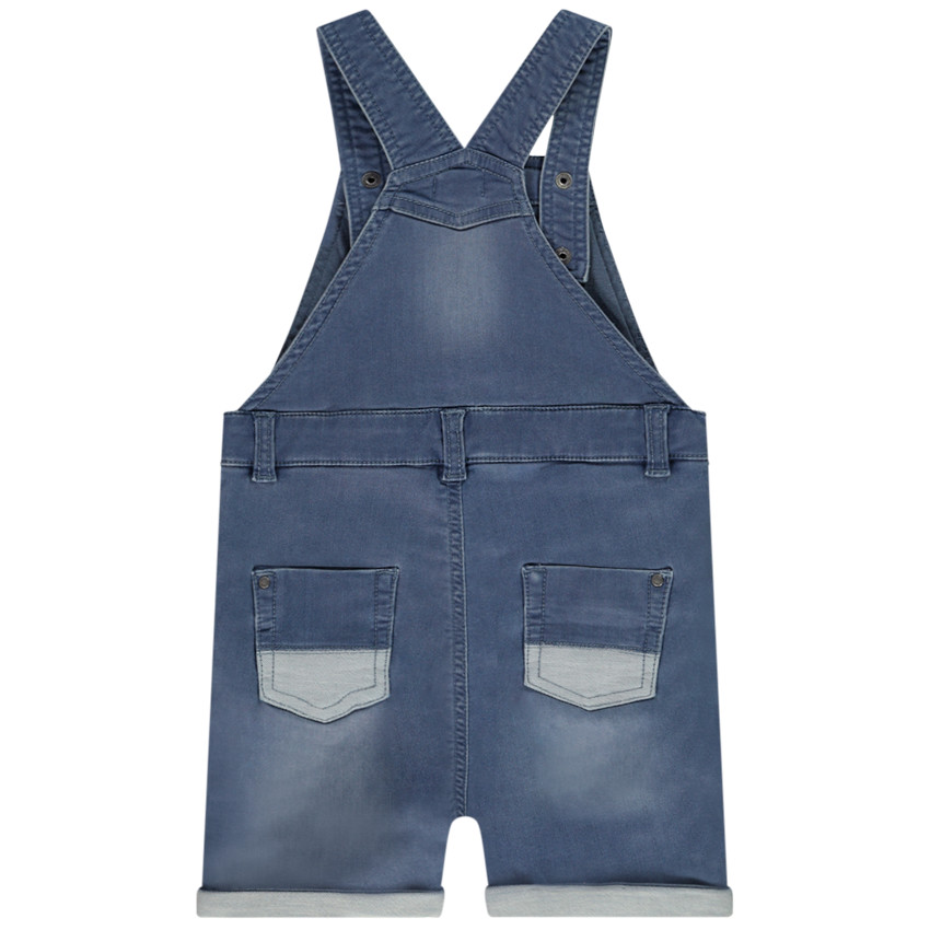 Korte jeanssalopette voor baby jongen 