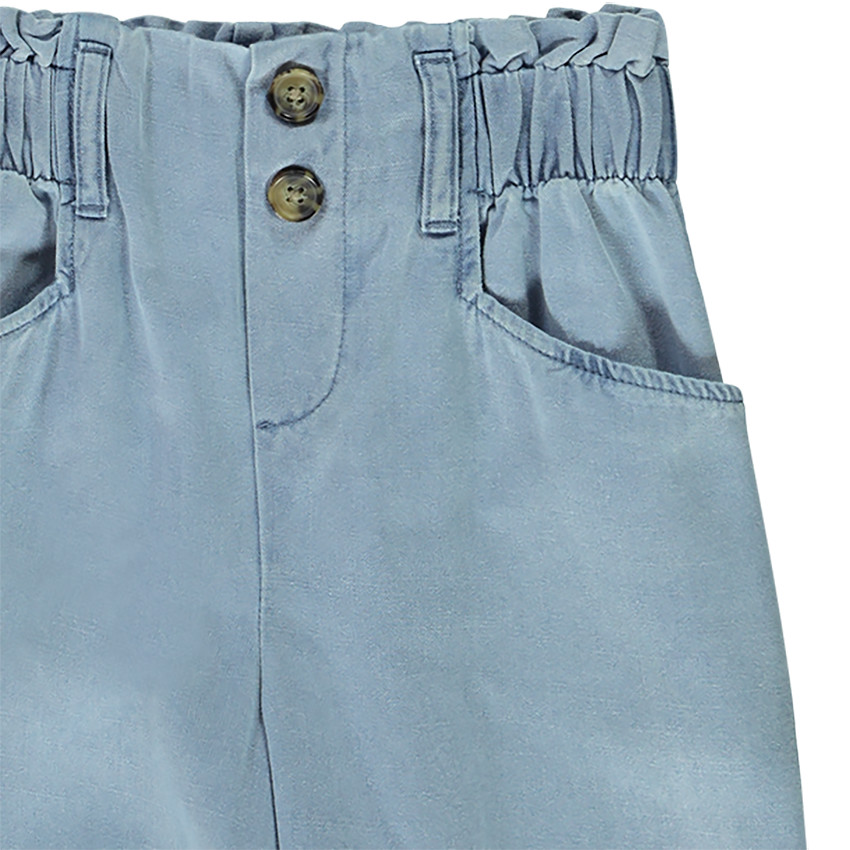 Joggingbroek in viscose en katoen met elastische taille 