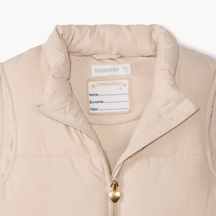 Doudoune sans manches matelassée unie pour fille 