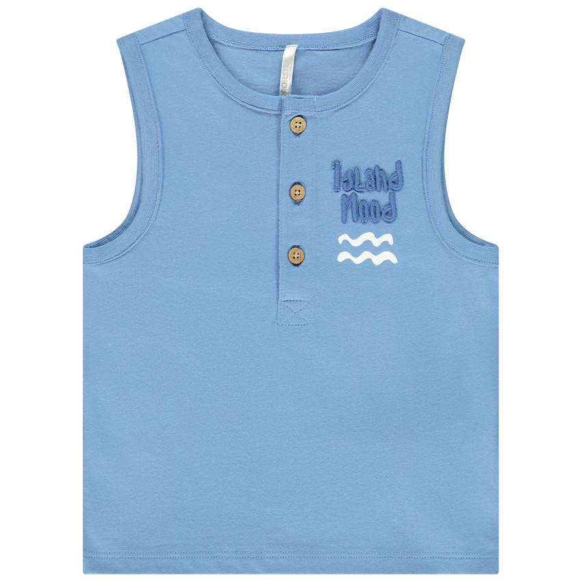 Effen 3D geborduurd hemd voor babyjongens 