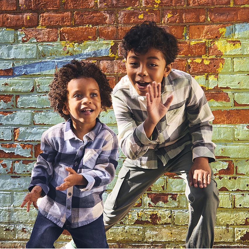 Lange mouwen geruite shirt voor baby jongen 