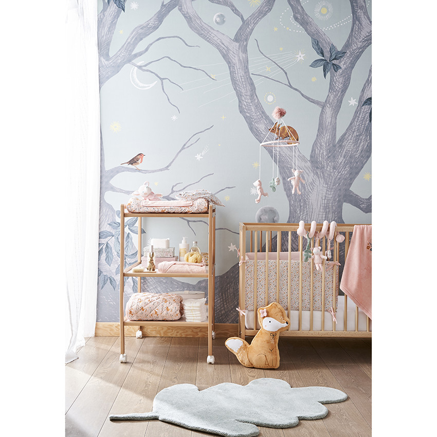 Coussin forme renard en velours 