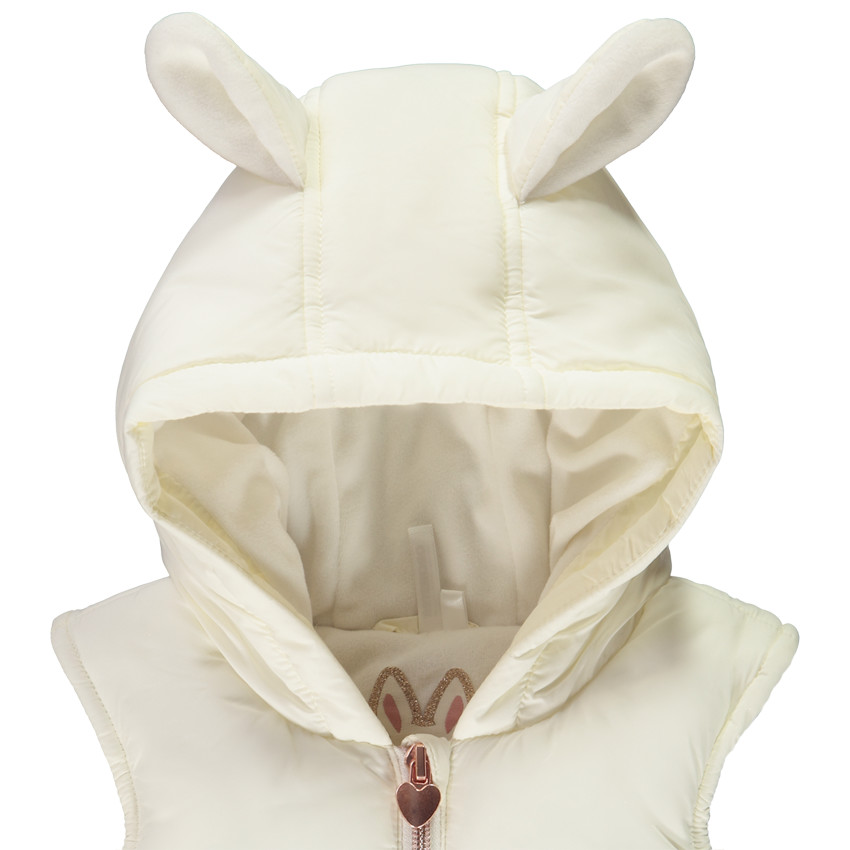 Doudoune sans manches ludique lapin pour bébé fille 