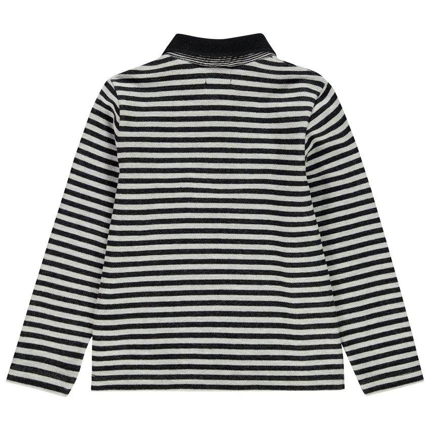 Gestreepte polo met lange mouwen voor jongens 