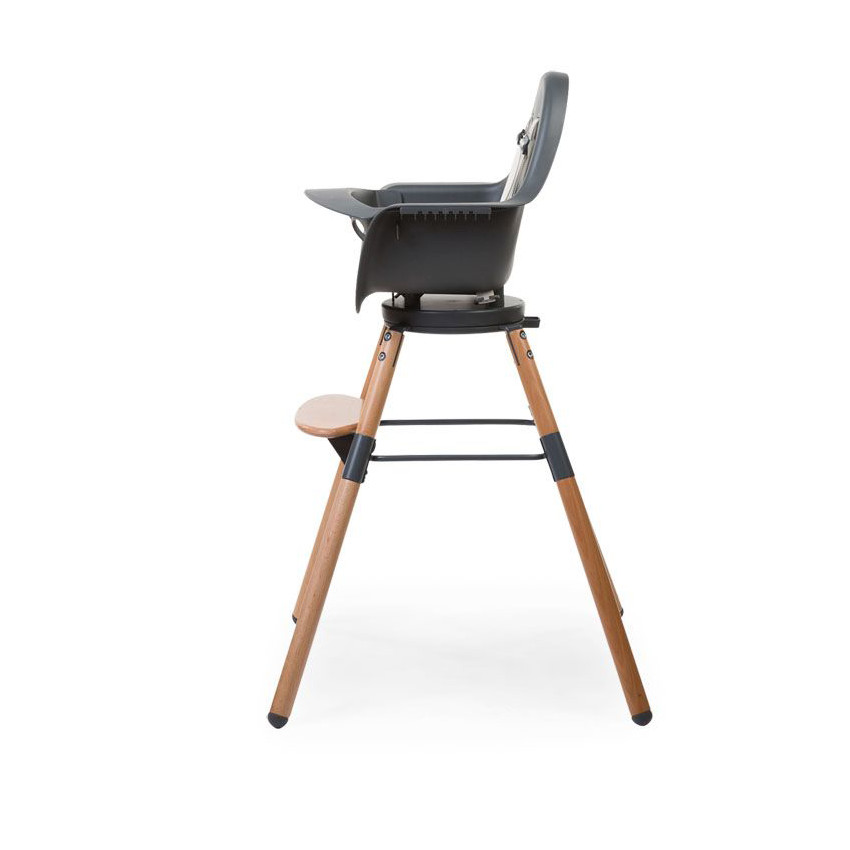 Chaise haute évolutive Evolu One.80° avec arceau - Naturel/Anthracite 