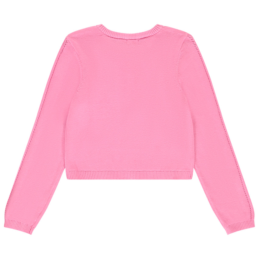 Lange mouwen gilet met steekpatronen voor meisjes 