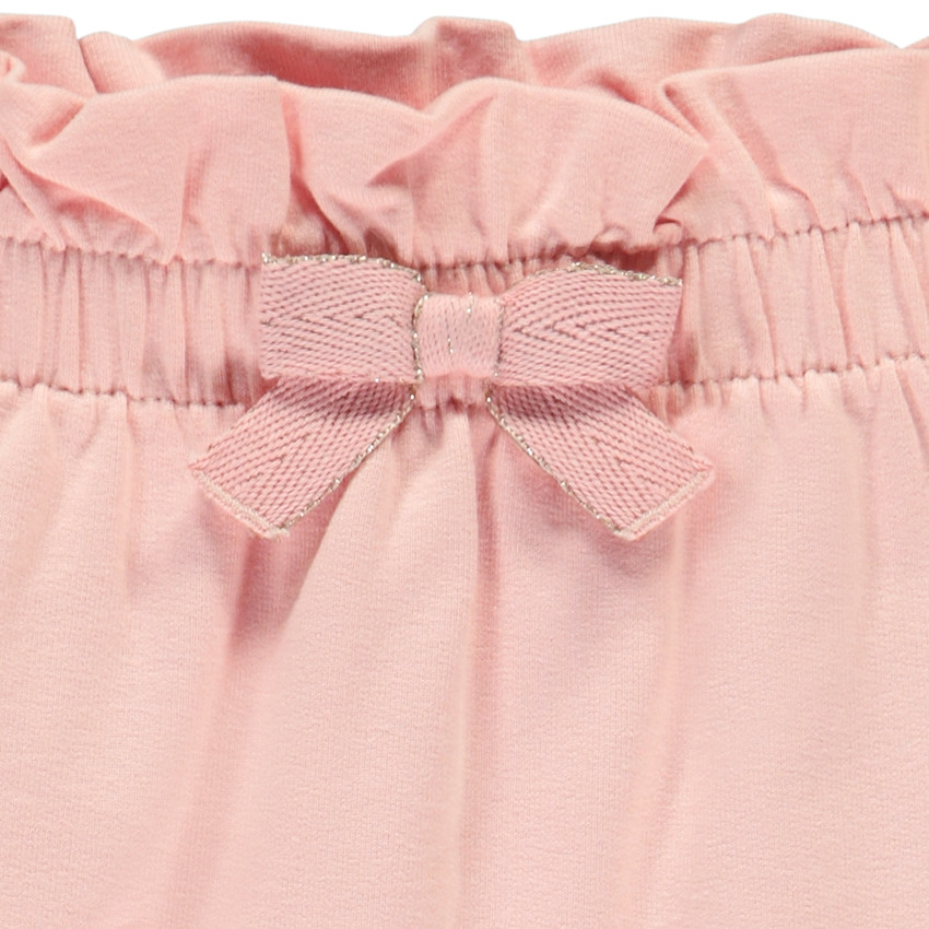 Pantalon de jogging uni avec nœud fantaisie pour bébé fille  