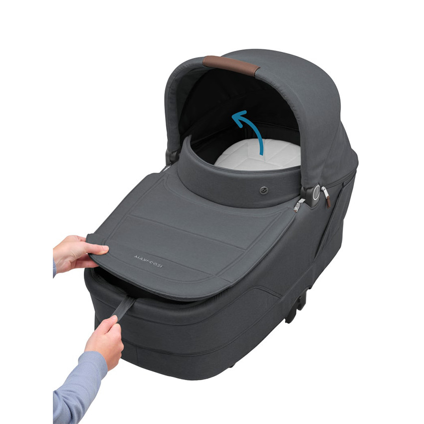 Poussette Oxford Plus + nacelle Twillic Graphite 