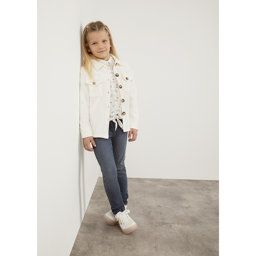 Chemise manches longues imprimée à nouer pour enfant fille 