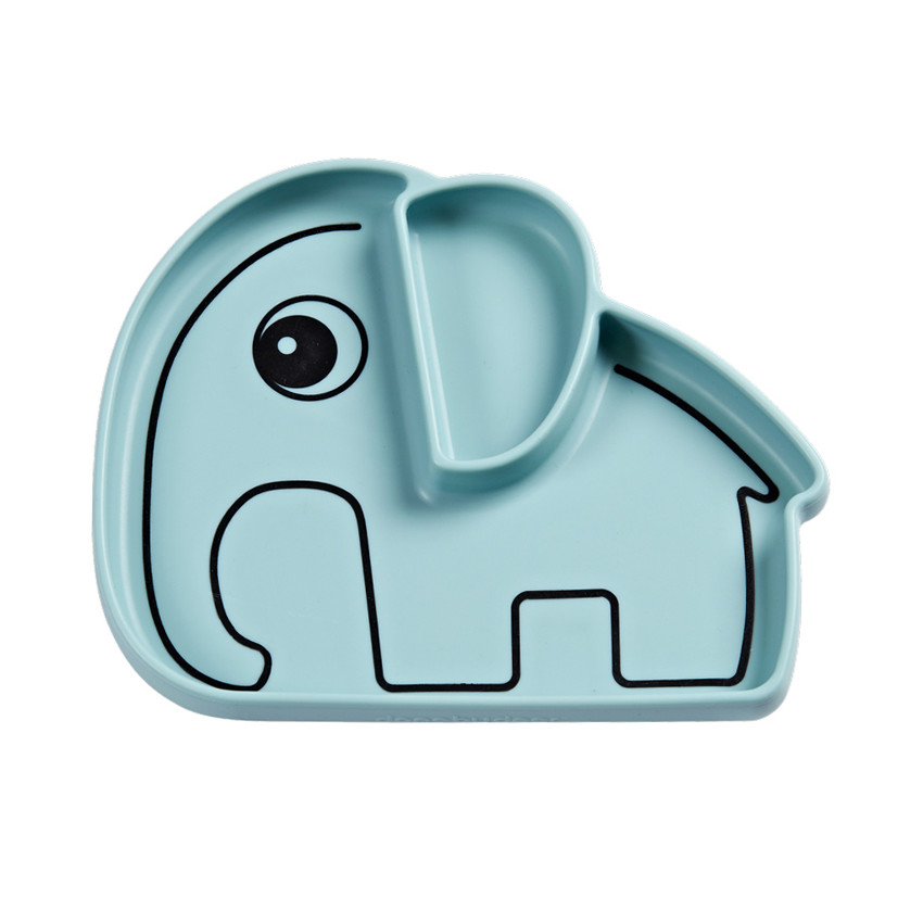  Assiette antidérapante silicone - Elphee Bleu 