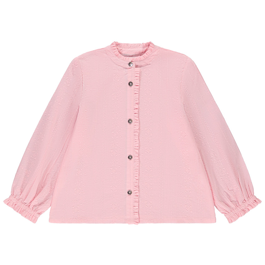 Borduurchemise met pofmouwen voor meisjes 