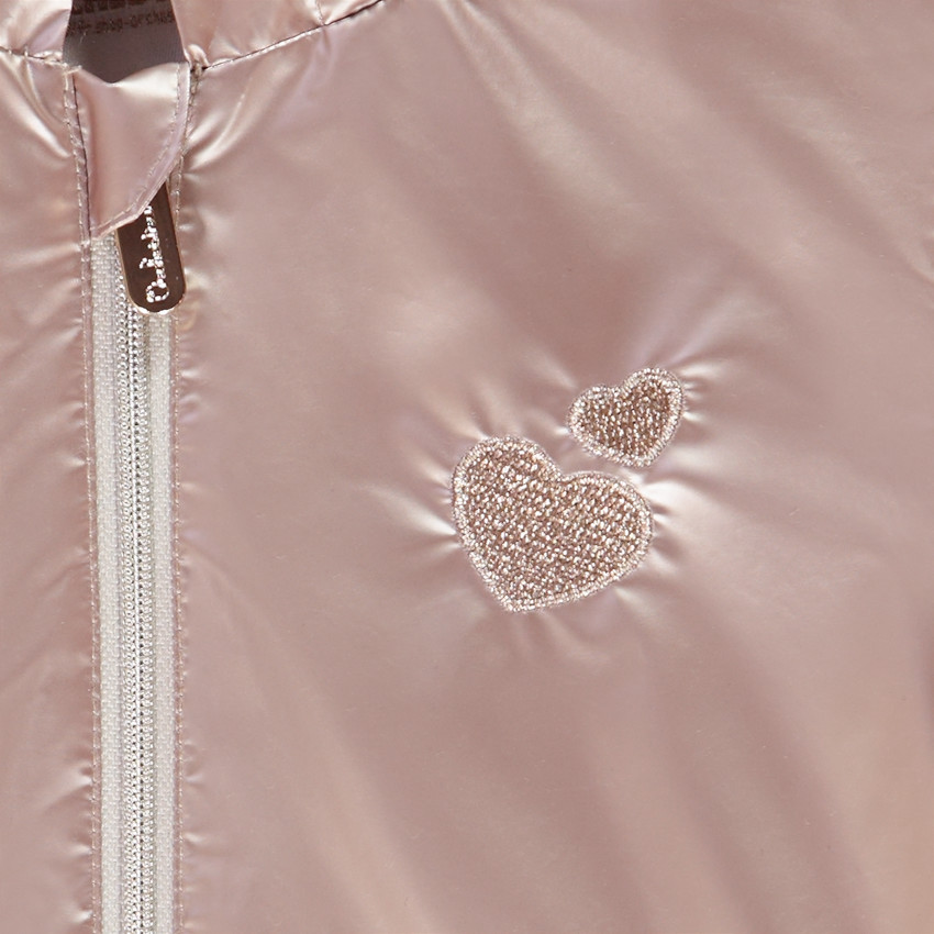Coupe-vent en toile effet métallisé avec doublure en velours pour bébé fille 