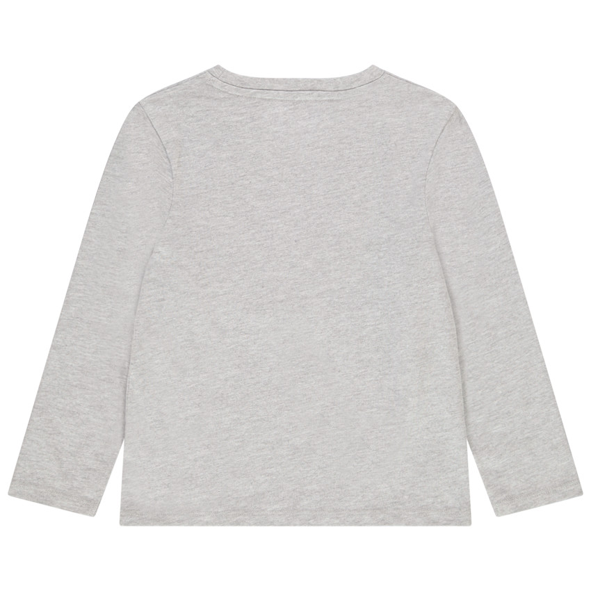 T-shirt manches longues print et texte en bouclette pour garçon 