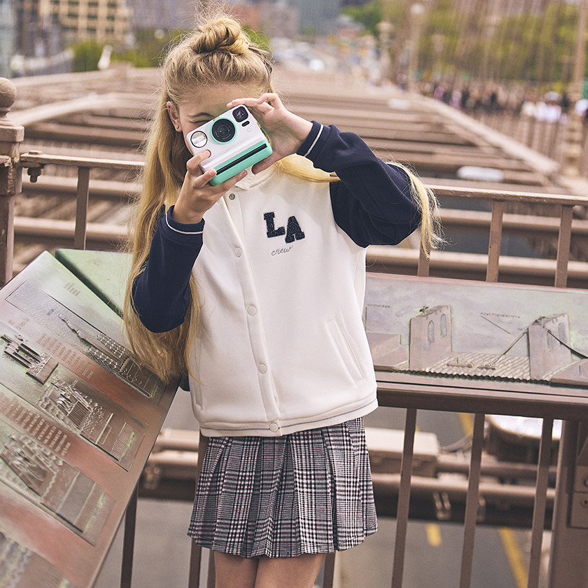 Veste teddy en molleton contrecollé sherpa patch LA pour fille 