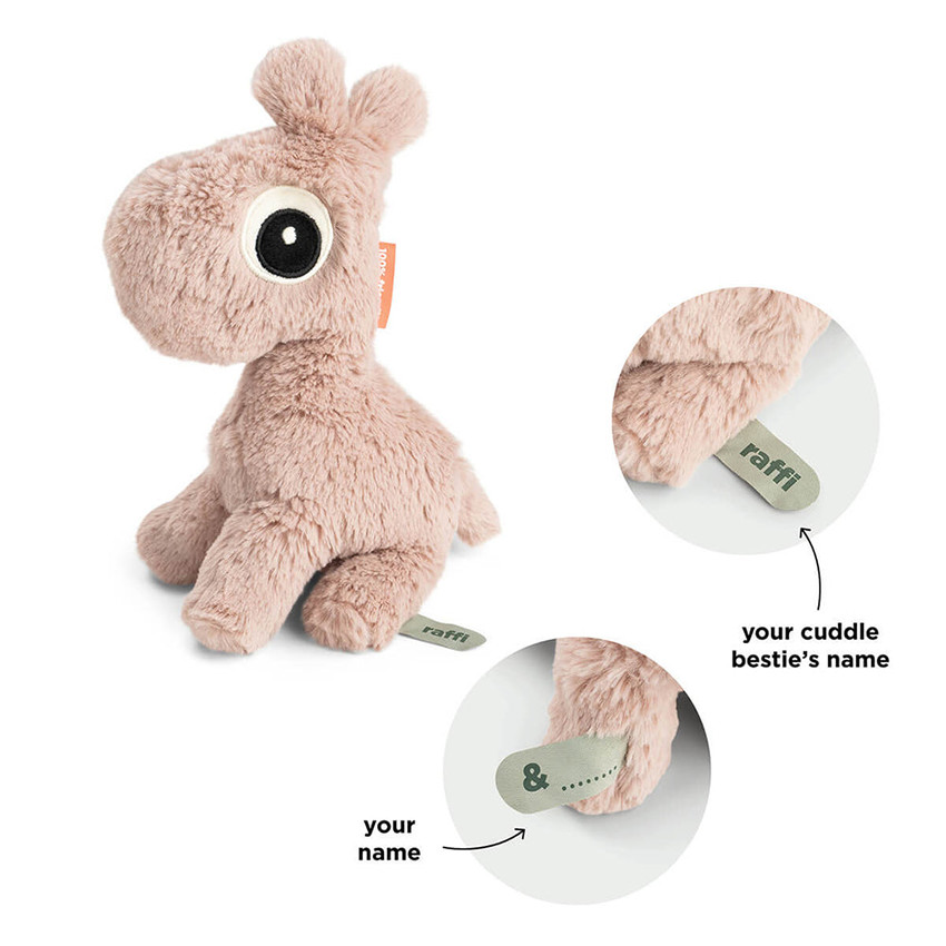 Peluche câlin Bestie 26cm Raffi Rose 
