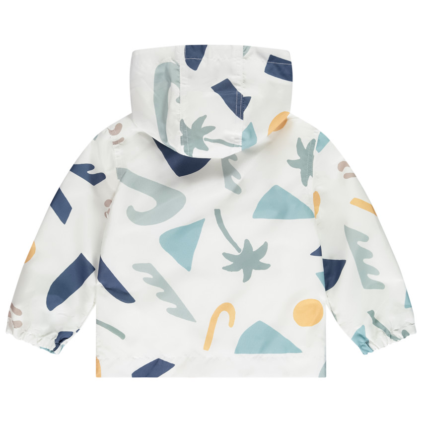 Parka in ribstop met arty print voor babyjongen 