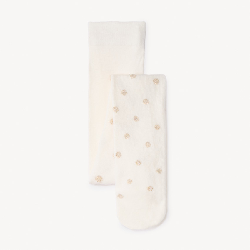 Panty dik met glanzende stippen voor meisjes 