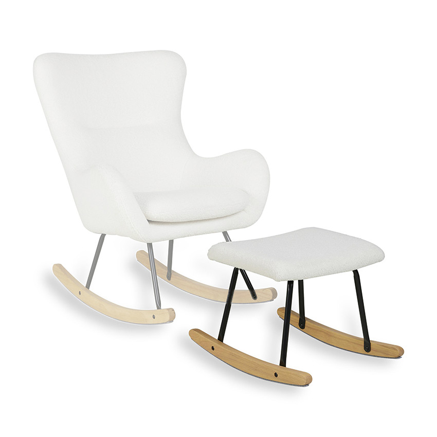 Repose pied Hocker Rocker Rocking chair Cream Sheep 