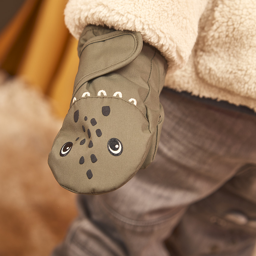 Wanten dinosaurussen met sherpa voering voor jongen 