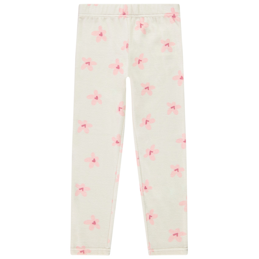 Set pyjama long en velours motif fleuri pour fille 