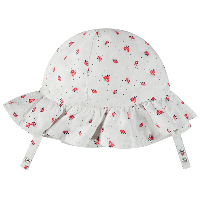 Charlotte en coton imprimé fleurs et pois pour bébé fille 