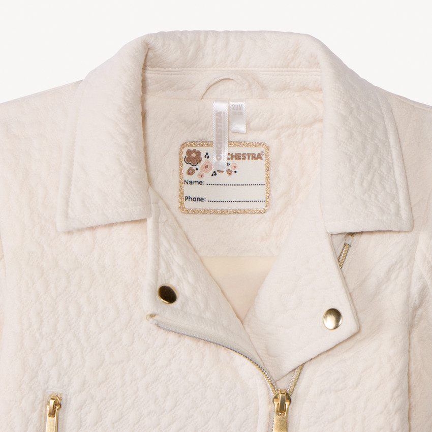 Jas in perfecto-stijl van jacquard voor babymeisje 