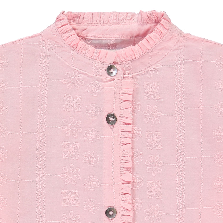 Borduurchemise met pofmouwen voor meisjes 