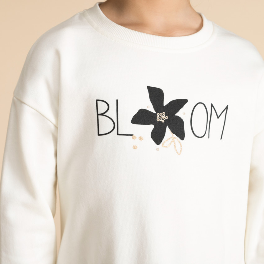 Jurk met 2-in-1 effect en bloemenmotief voor meisjes 