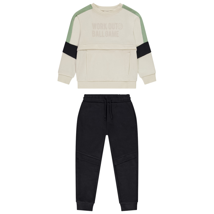 Joggingpak 2-delig in fleece voor jongens 