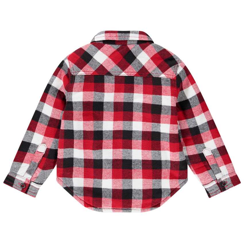 Surchemise à carreaux en flanelle doublée sherpa pour bébé garçon 