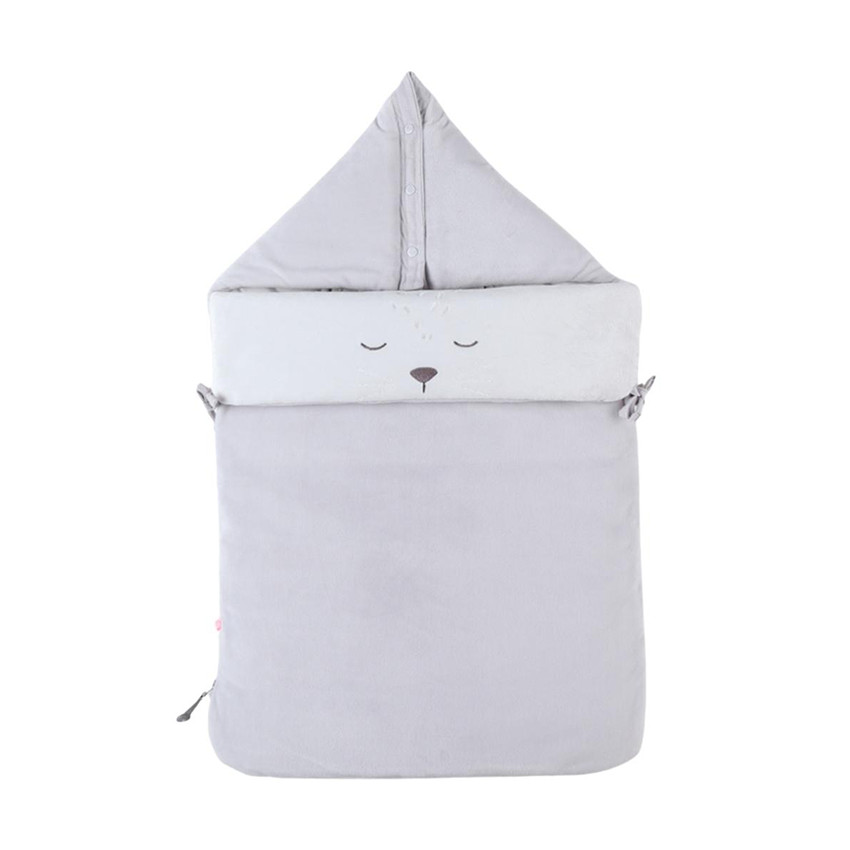 Nid d'ange en veloudoux Kendi - Gris 