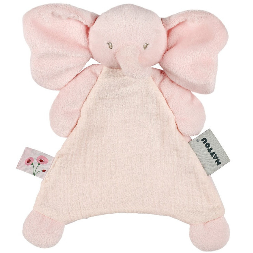 Mini doudou - Eléphant - Fanfan - Rose - 25x20 cm 