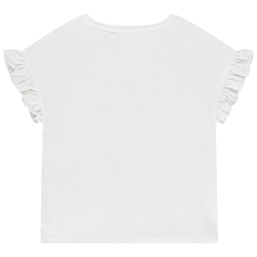 T-shirt manches courtes volantées Stitch Disney pour fille 