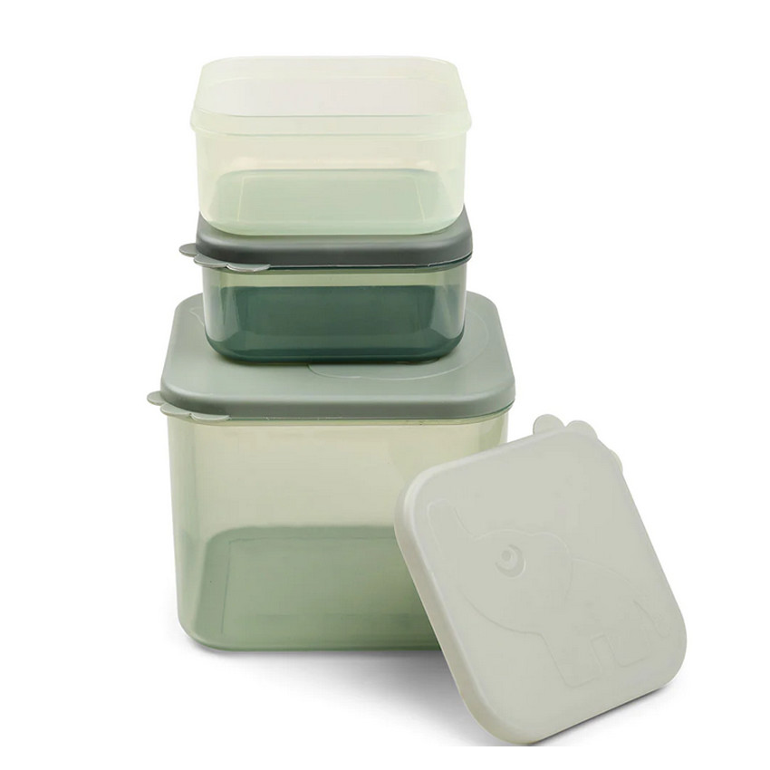 Boîtes de conservation 3 pièces L - Elphee Vert 