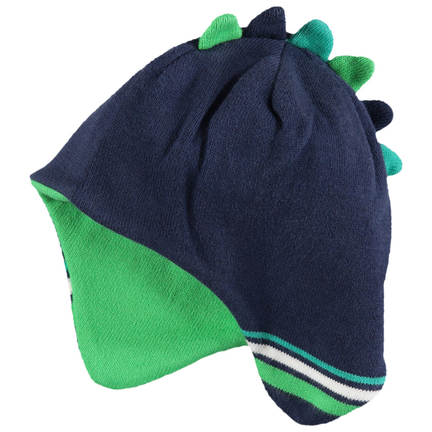 Bonnet péruvien en tricot avec crête en relief 