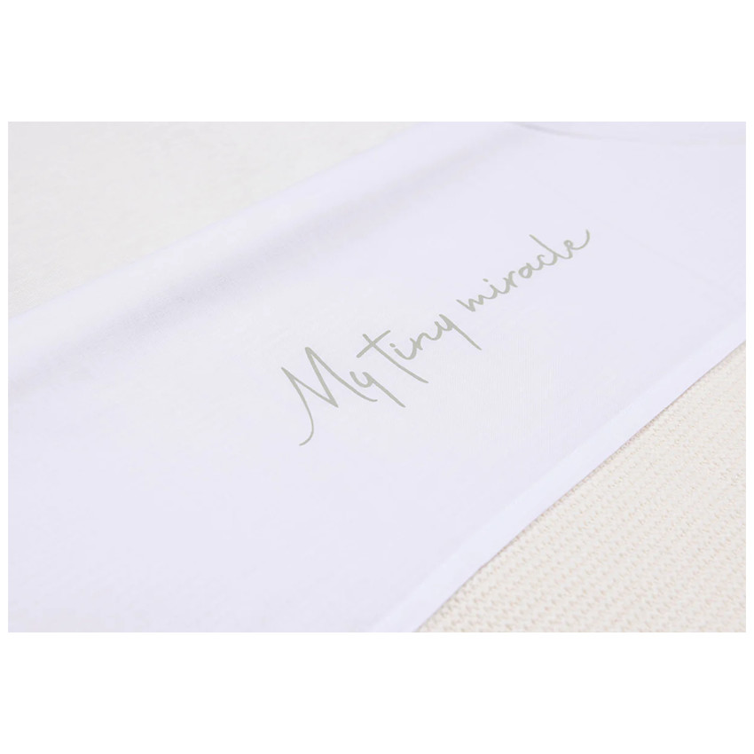 Laken wieg My Tiny Miracle 75x100 cm - Olijf Groen 