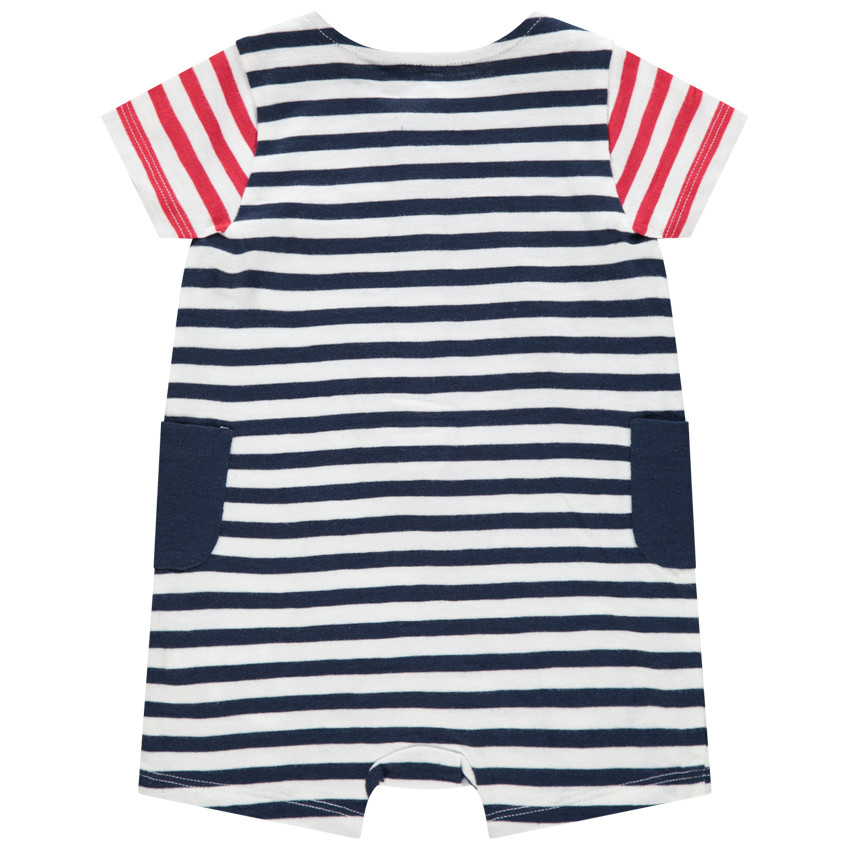 Combinaison courte à rayures badge Mickey Disney 