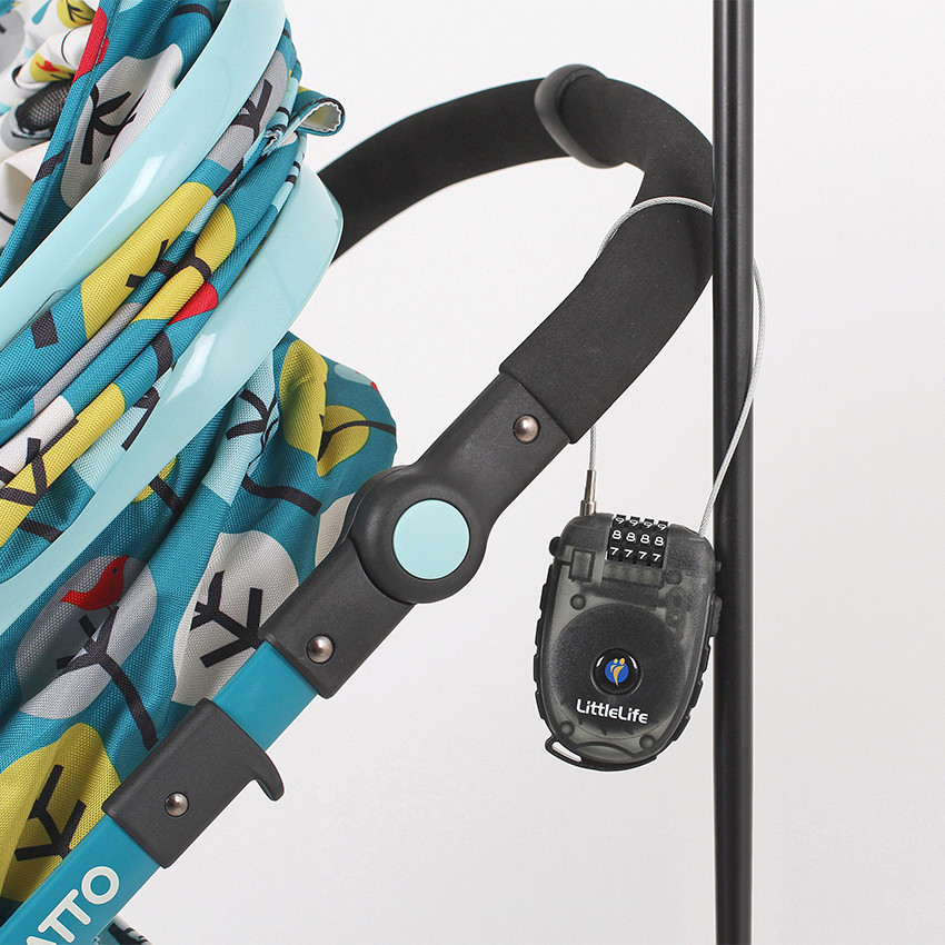 Cadenas à code antivol avec câble rétractable pour poussette 