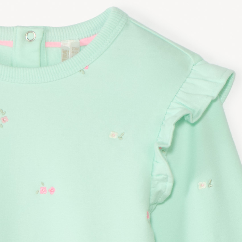 Oversized sweat met fantasie borduurwerk voor meisjesbaby's 