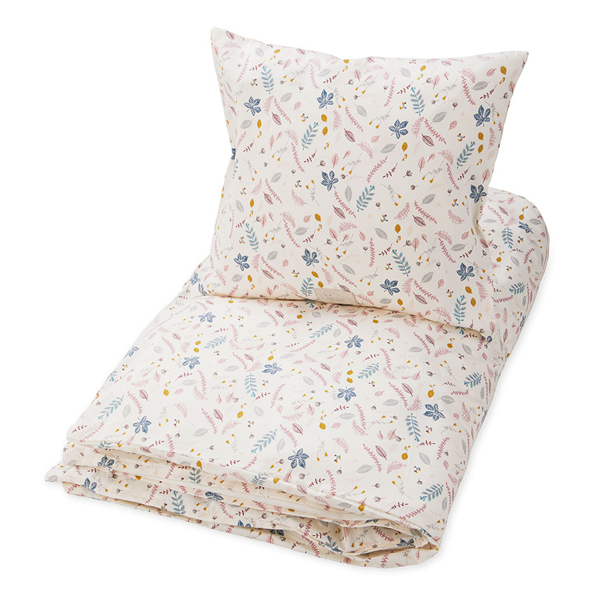 Parure de lit en coton bio - Pressed Leaves Rose 