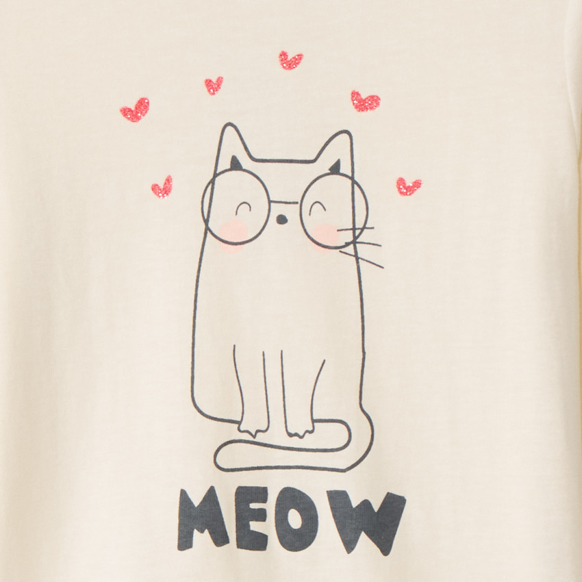 T-shirt met lange mouwen en fantasieprint voor babymeisje 