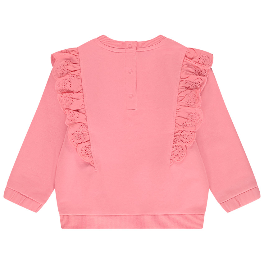 Sweatshirt fleece met Engels borduursel voor baby meisjes 