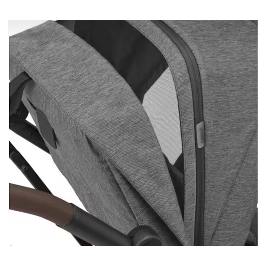 Poussette Leona 2 ultra compacte - Select Grey/ Brown leather 