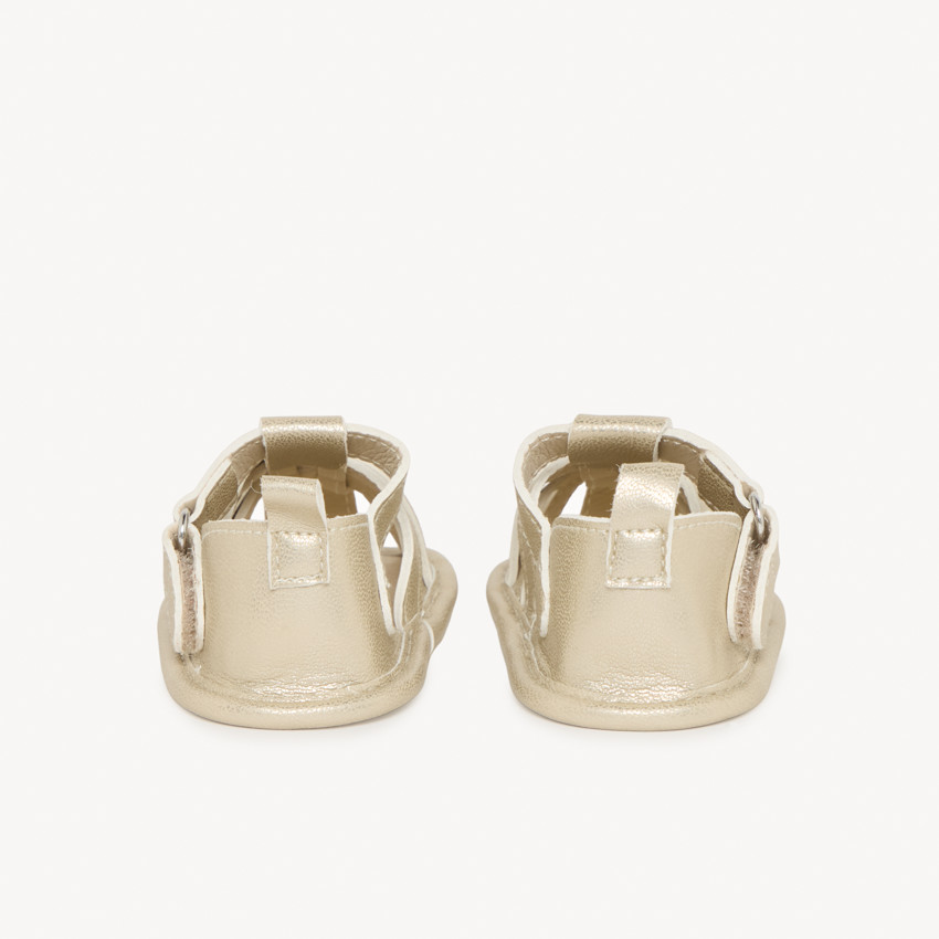 Sandales à brides dorées texturées pour bébé fille 
