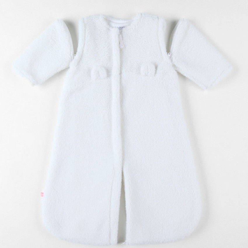 Gigoteuse M&M manches amovibles 70cm Sherpa Ecru 