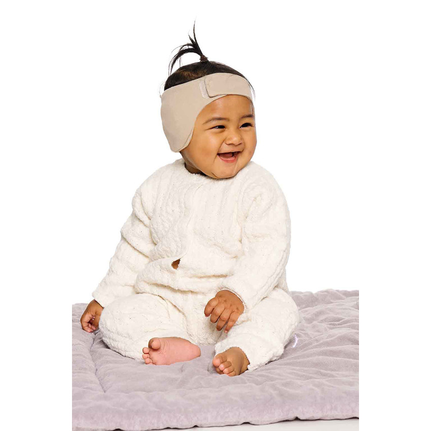 Bandeau protège-oreille bébé 6-12m Beige 